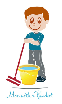 Man with a bucket-logo